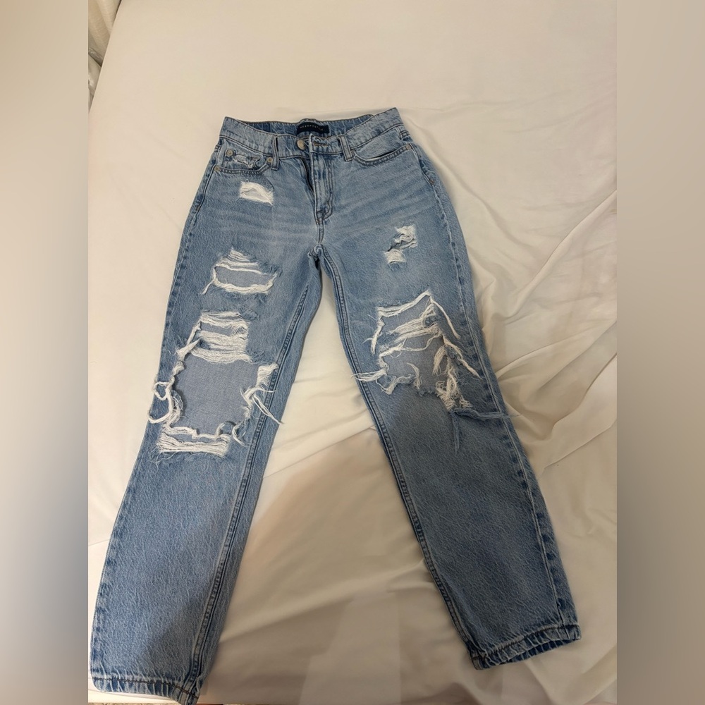 Aeropostale Light Blue Distressed Boyfriend Jeans